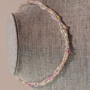 Handmade Glass Necklace w/ Pastel Beads - New Item (16")